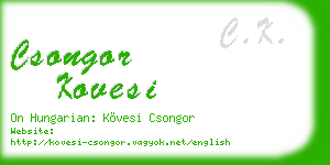 csongor kovesi business card